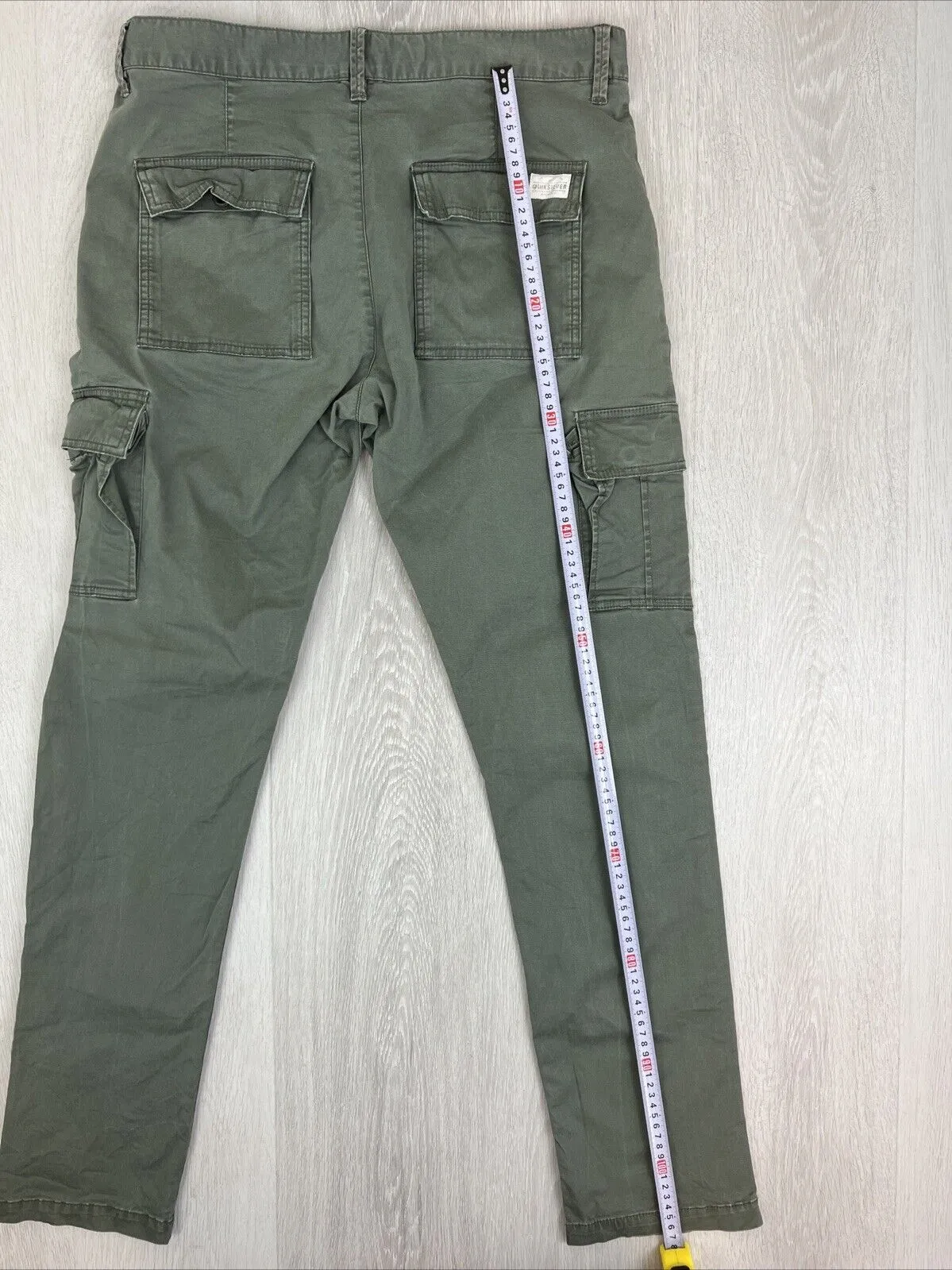 Quiksilver Mens Green Straight Tapered Cargo Pants Size 34