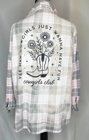 "Cowgirl Club" Womens Flannel