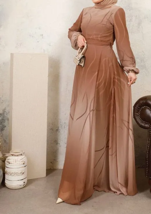 Rabia Brown Maxi Dress