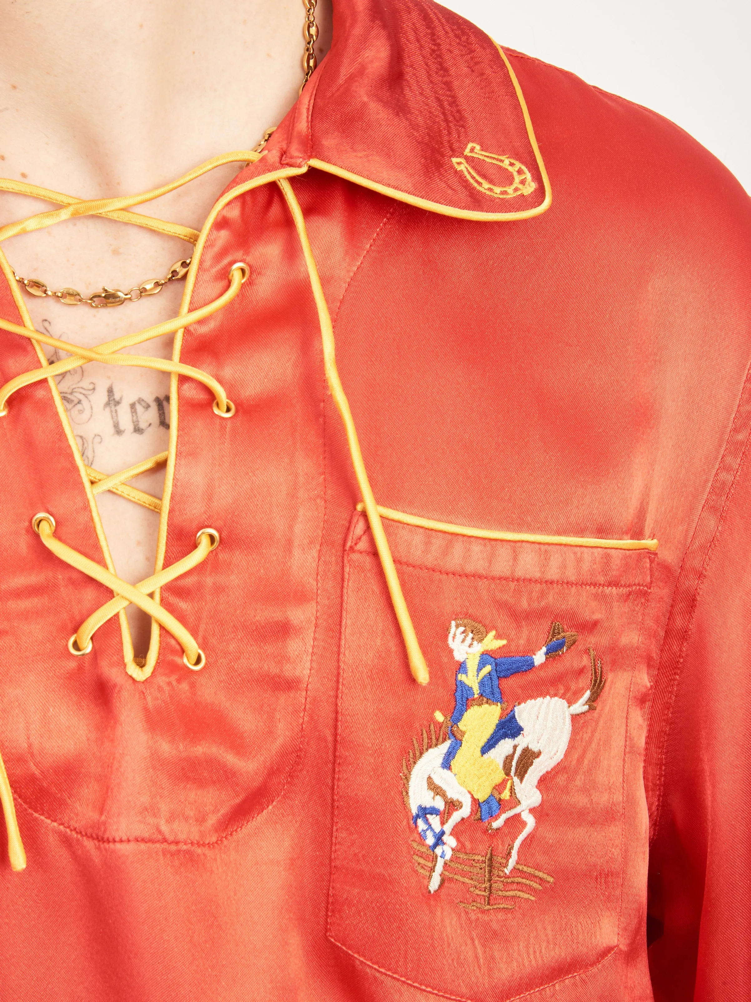 Red/Yellow Bronco Pullover