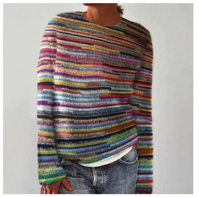 Relaxed Fit Knit Pattern Sweater