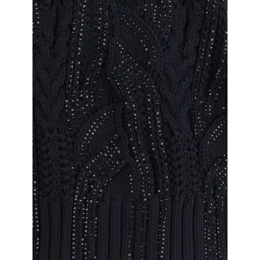 Rhinestone cotton Cardigan