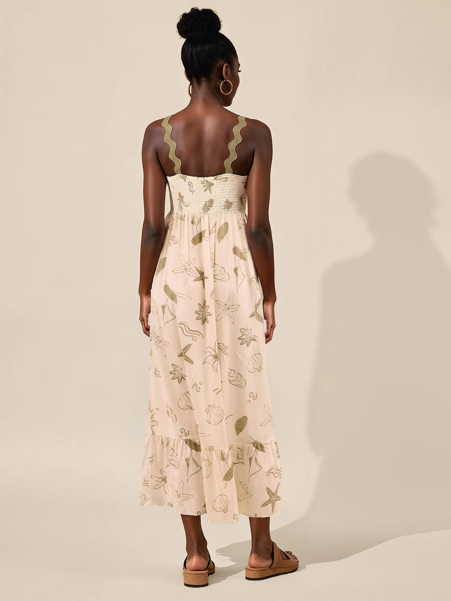Ric Rak Trim Seashell Midi Sun Dress