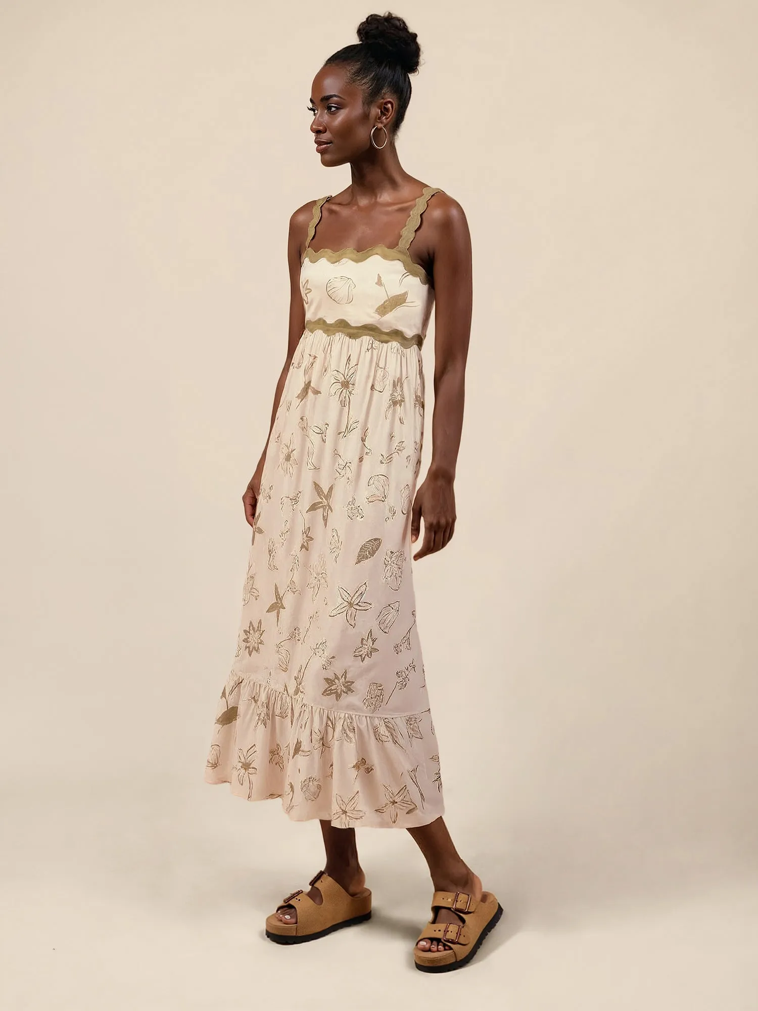 Ric Rak Trim Seashell Midi Sun Dress