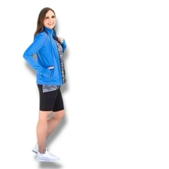 RISE - Bold Yoga Jacket - Heathered Blue