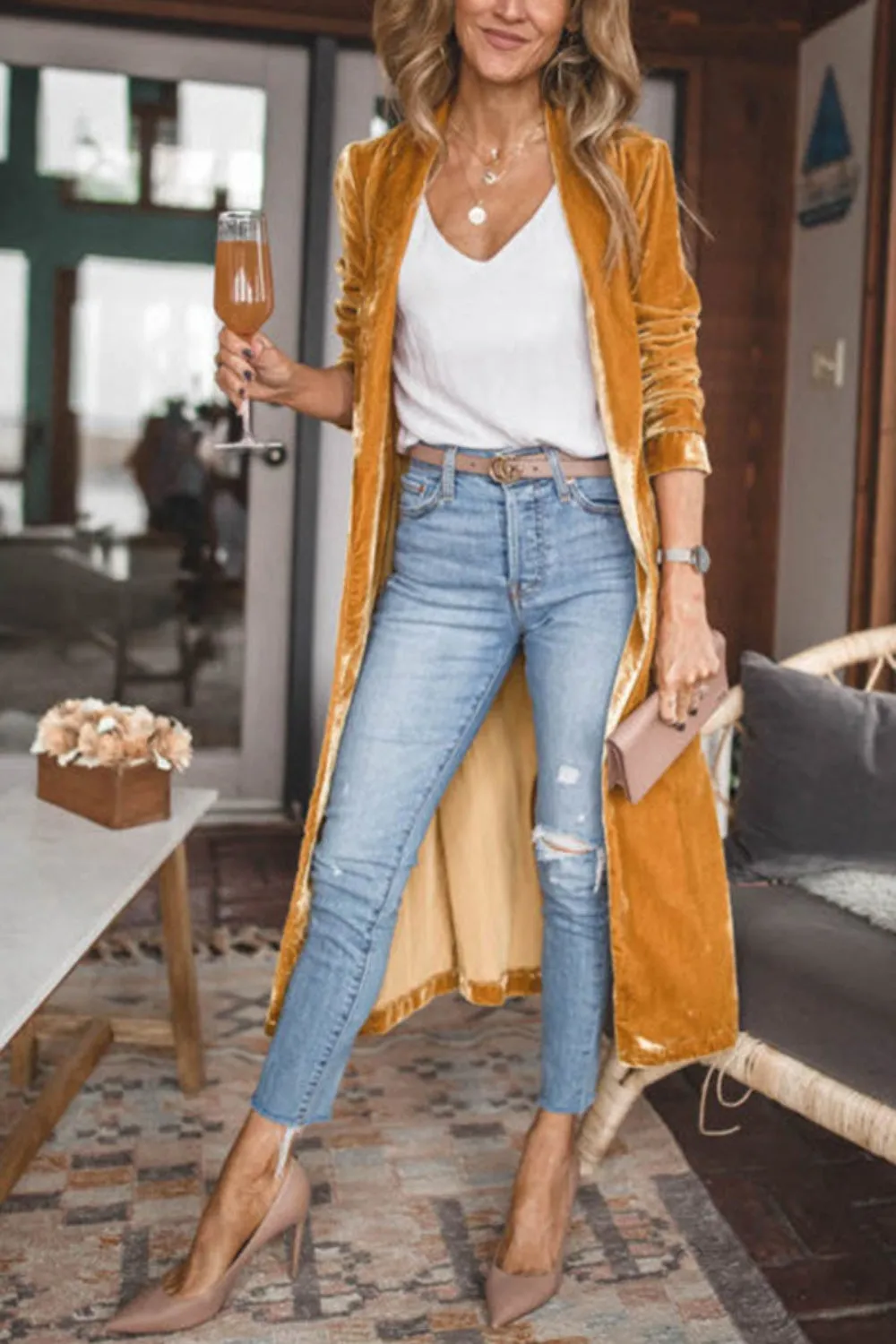 Rowan Open Front Long Sleeve Duster