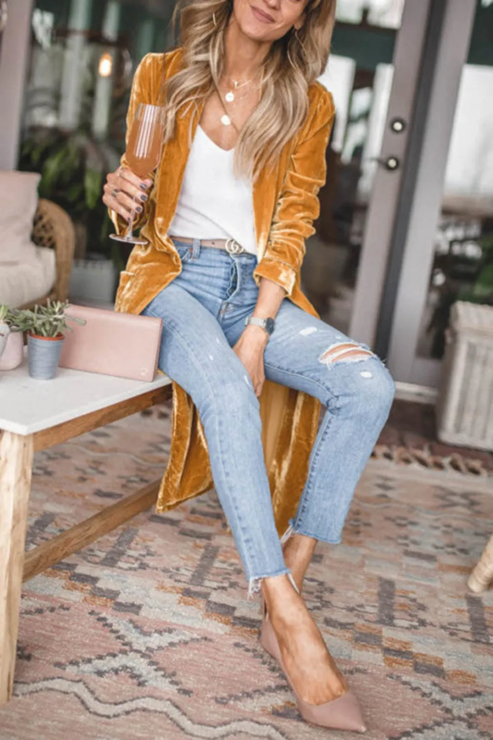 Rowan Open Front Long Sleeve Duster
