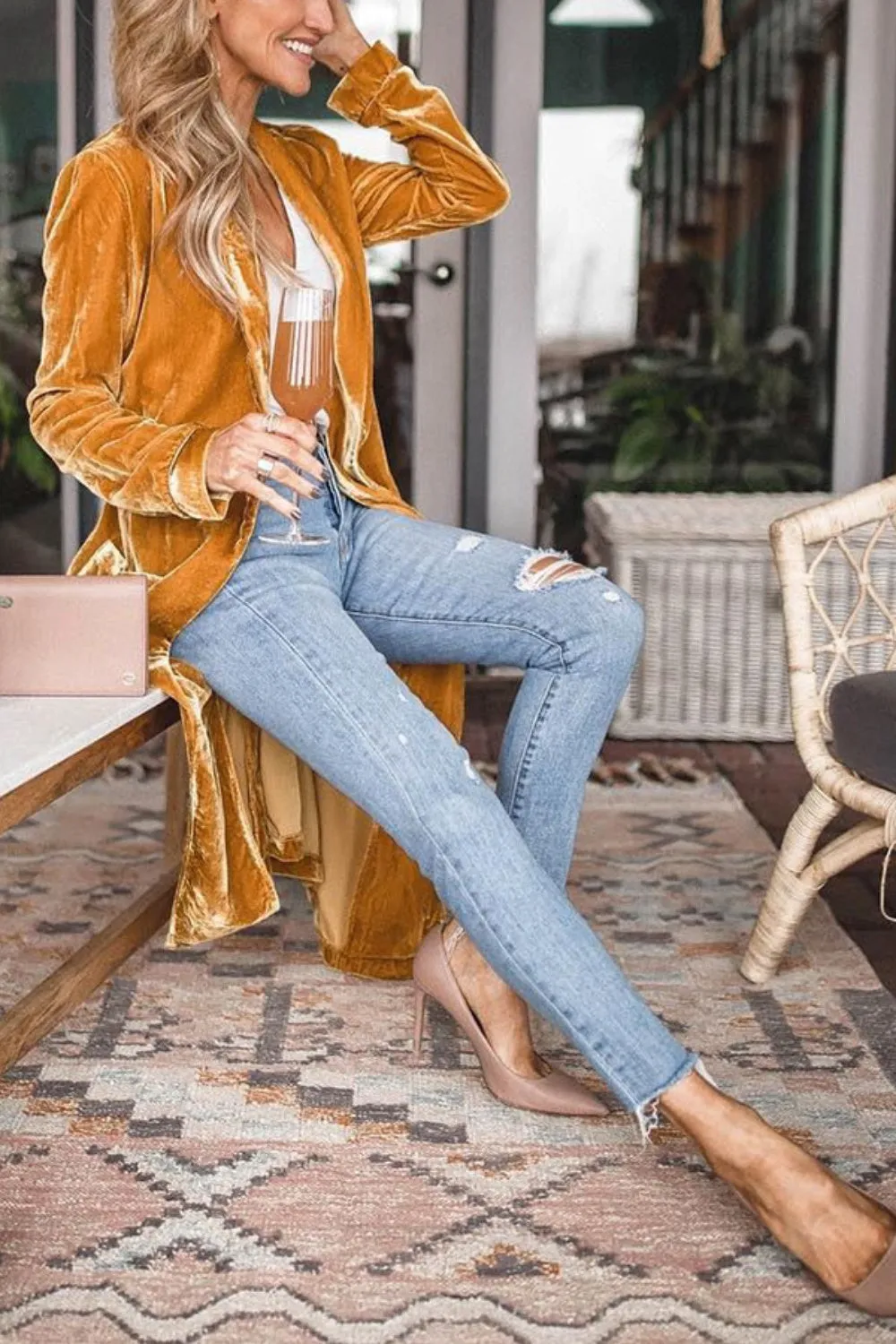 Rowan Open Front Long Sleeve Duster