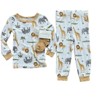 Safari Friends Long Sleeve Bamboo Pajama Set
