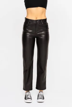 SALE Faux Leather Straight Leg Pants