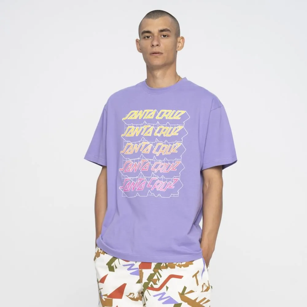 Santa Cruz T-Shirt Grid Stacked T-Shirt - Soft Purple