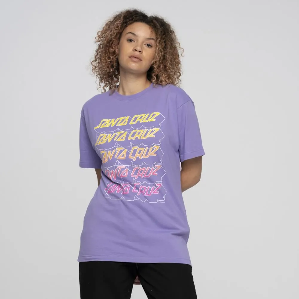 Santa Cruz T-Shirt Grid Stacked T-Shirt - Soft Purple