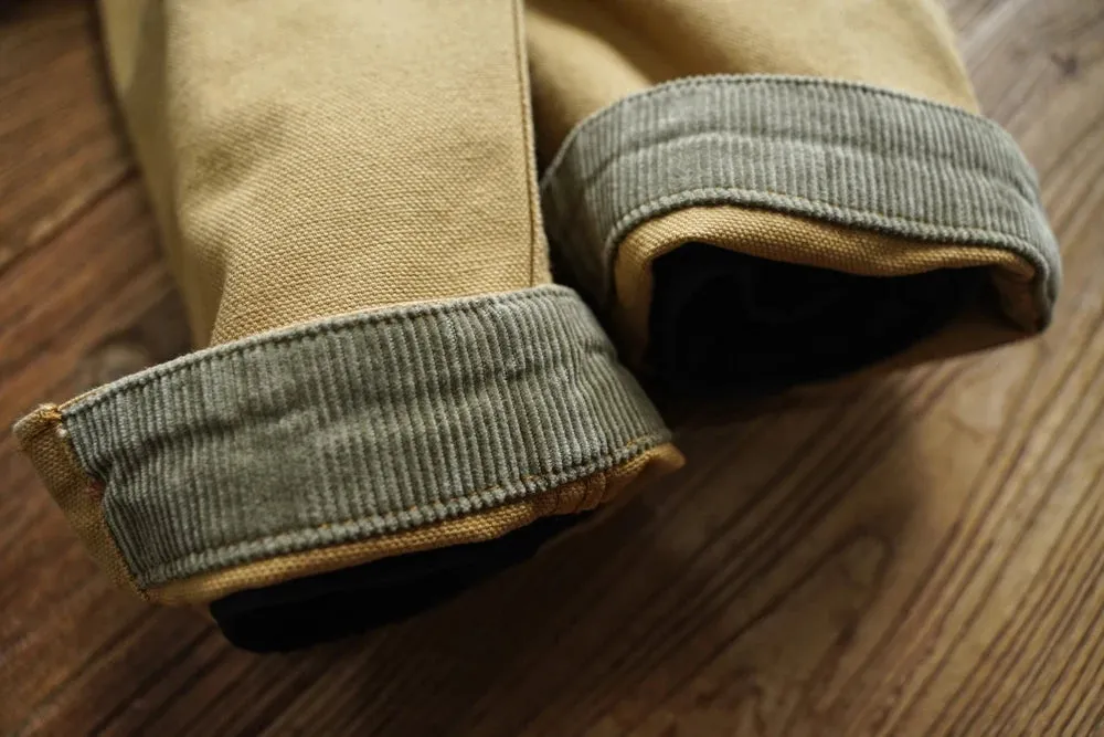 Sauce Zhan Canvas Hunter's Jacket with Detachable Wool Liner Mans Work Jacket Regular Fit