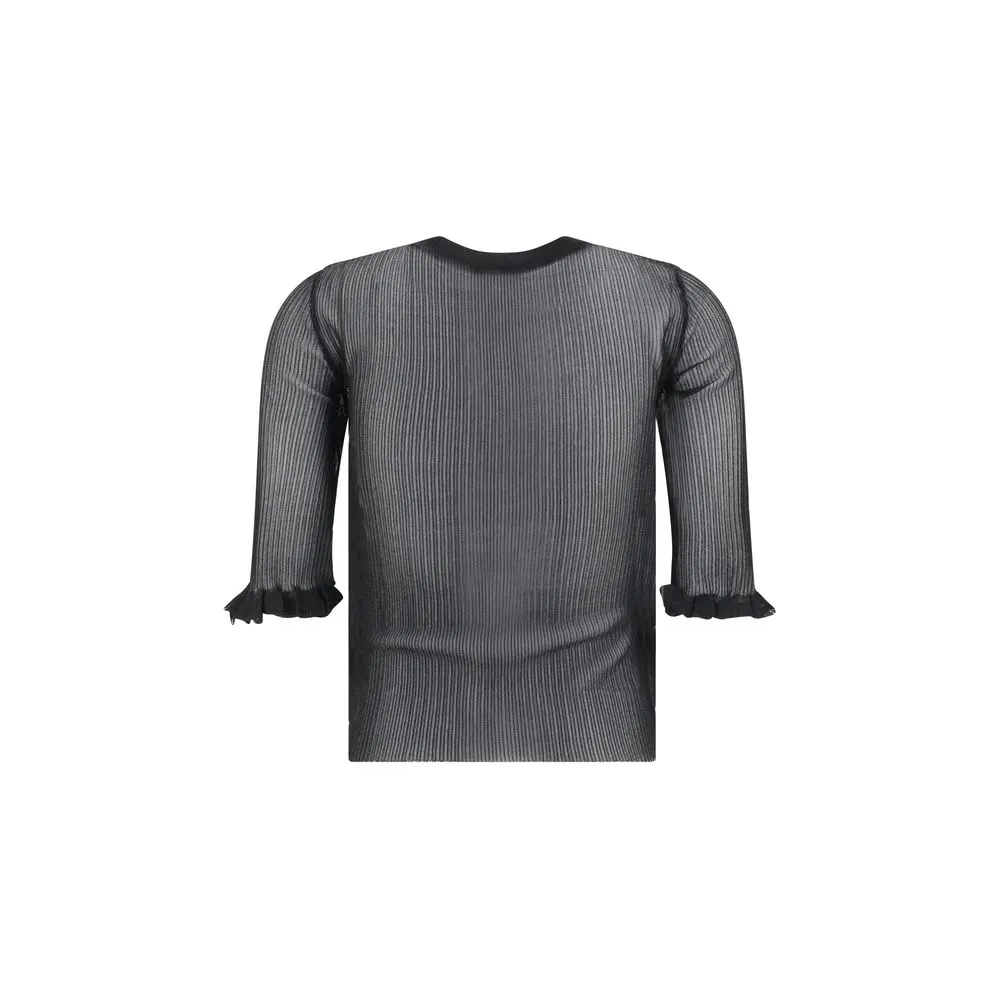 Sheer jacquard Top