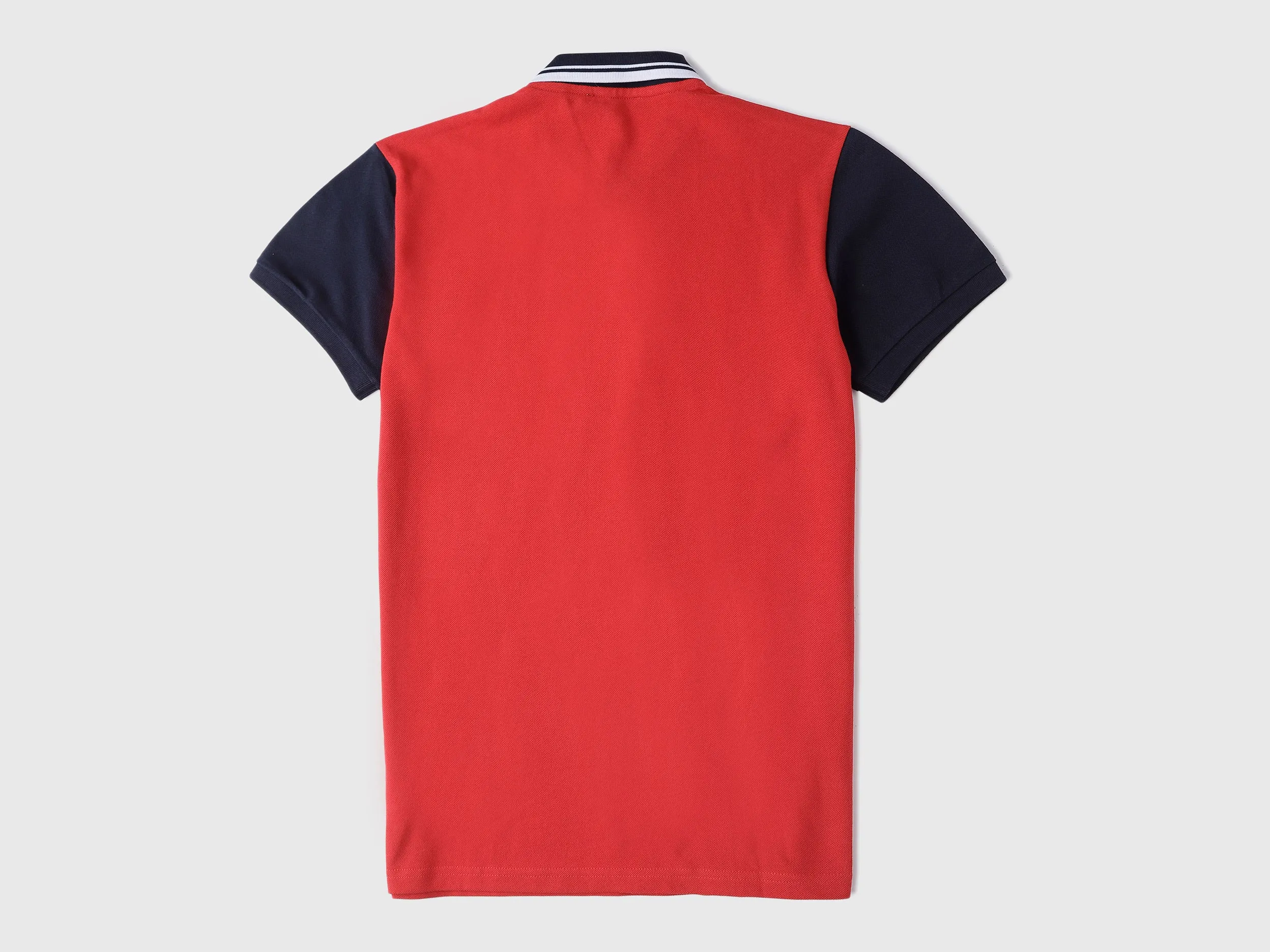Short Sleeve Solid Polo Neck Tee