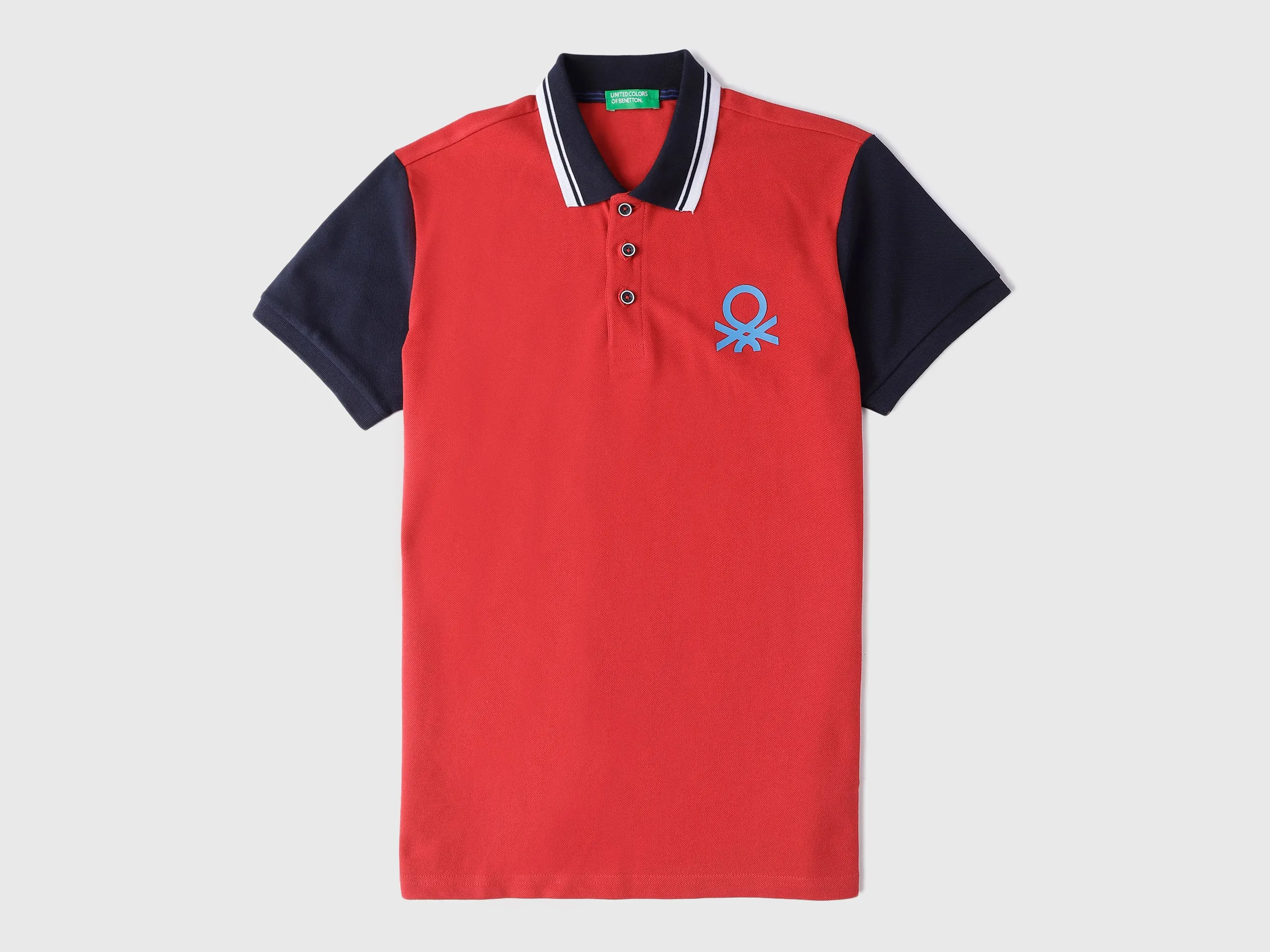 Short Sleeve Solid Polo Neck Tee