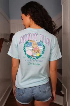 Simply Southern Club T-Shirt for Women in Blue | SS-CLUB-SPOUT