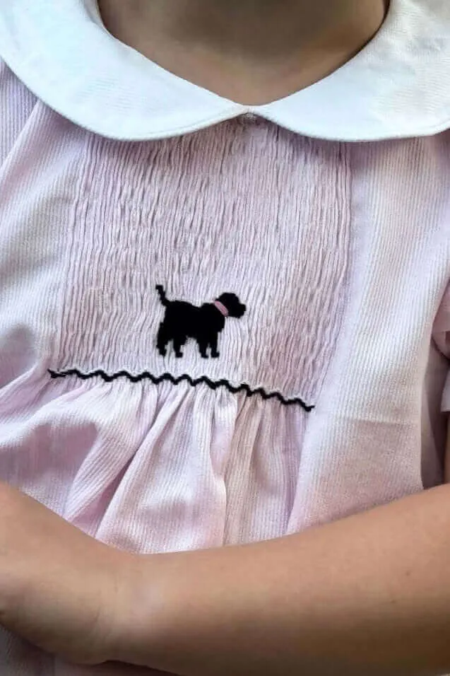 Smocked Pink Dog Dress