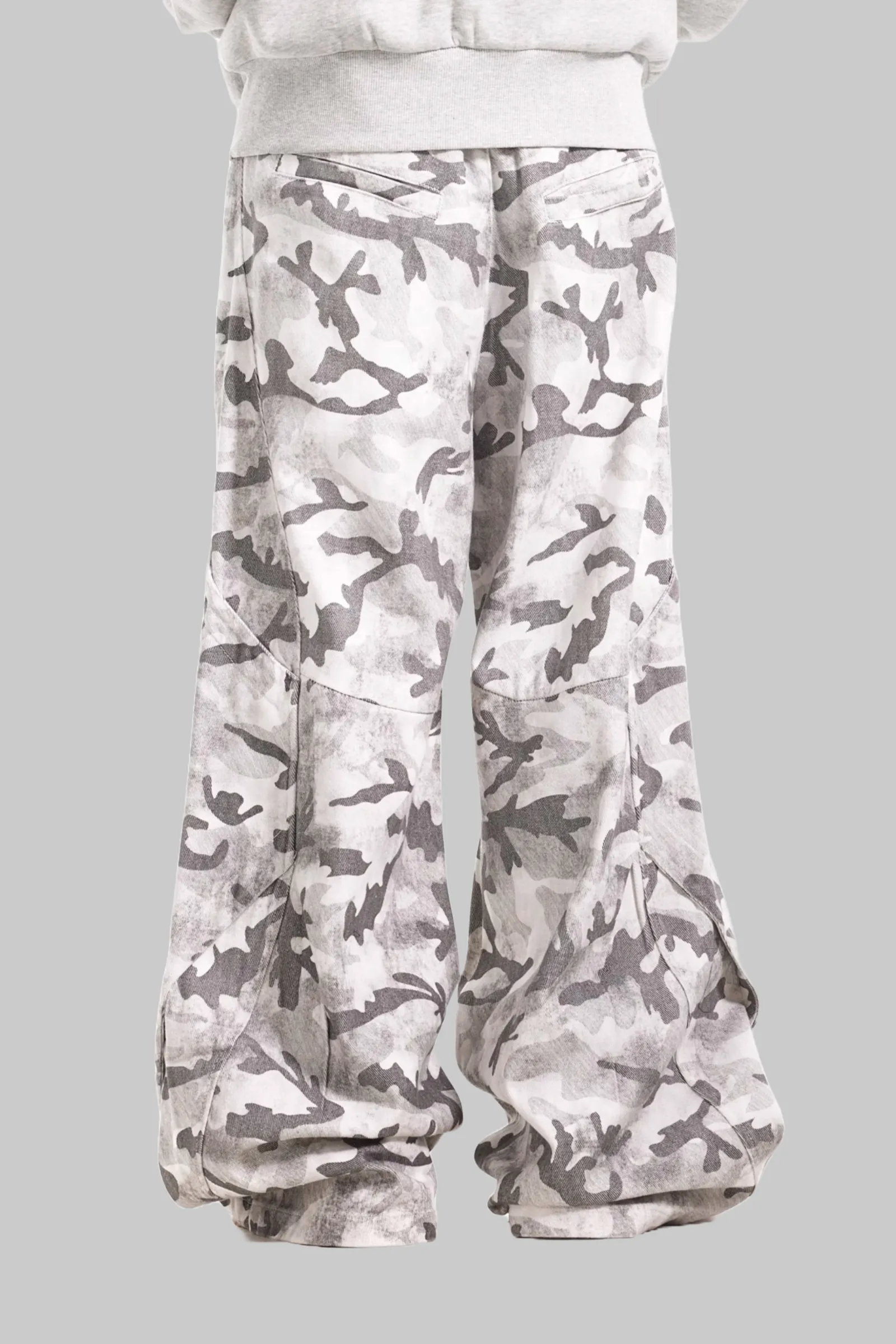 Snow Camo Wide-Leg Pants