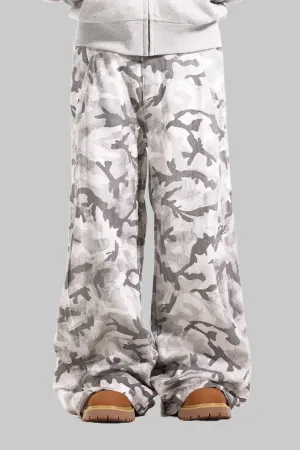 Snow Camo Wide-Leg Pants