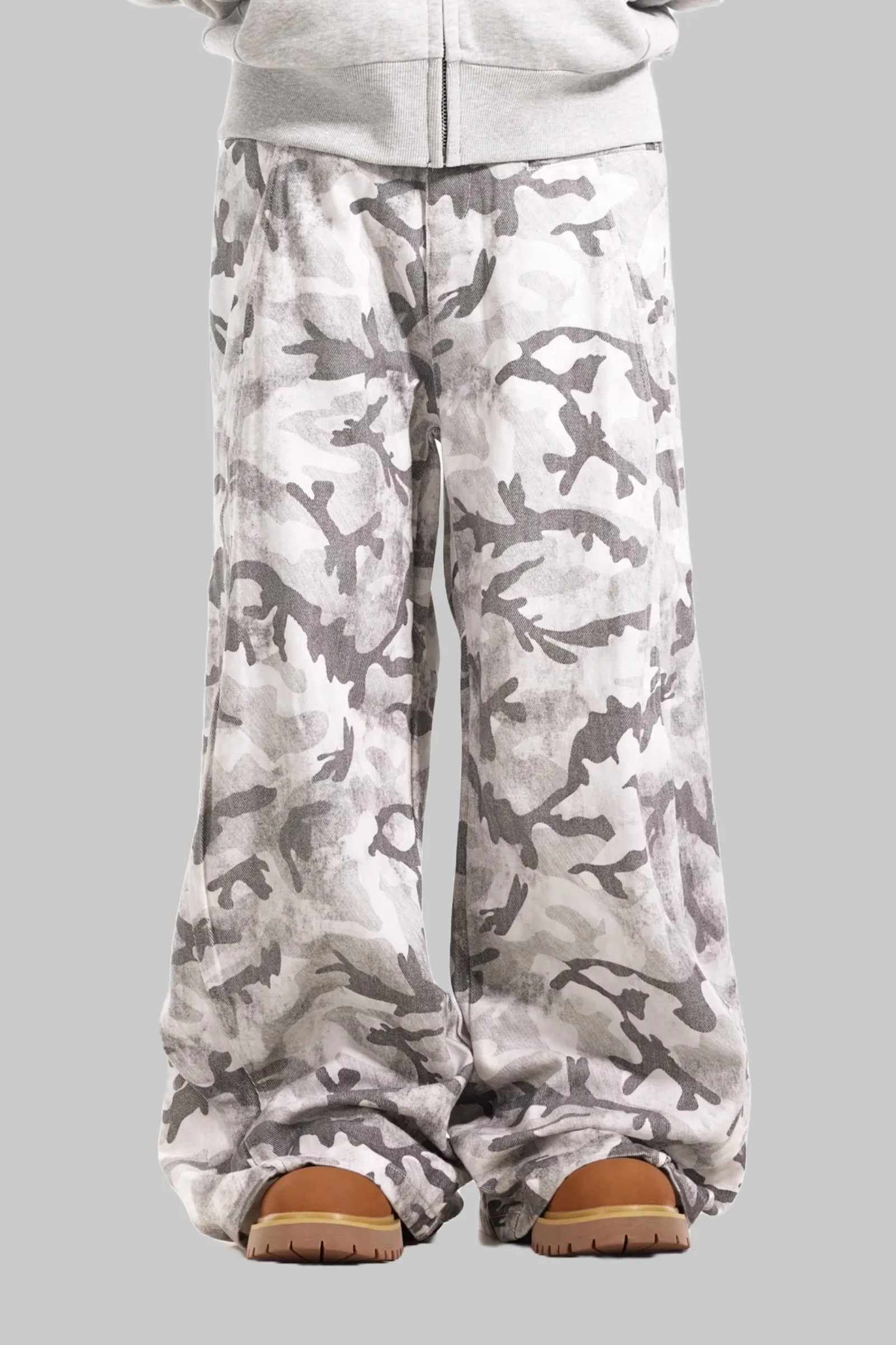 Snow Camo Wide-Leg Pants