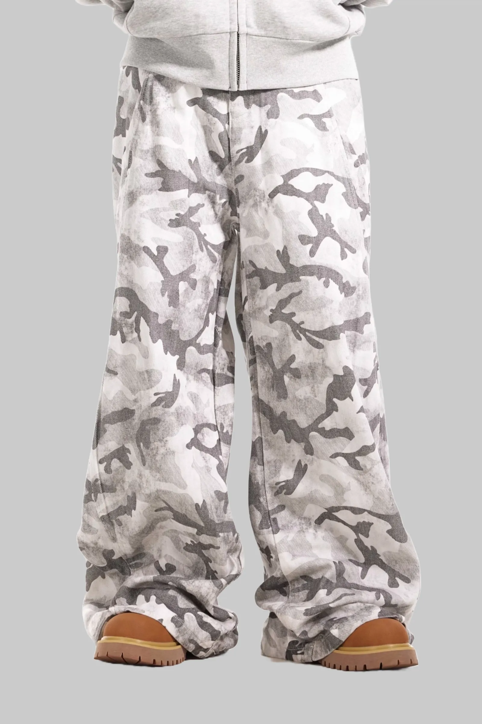 Snow Camo Wide-Leg Pants