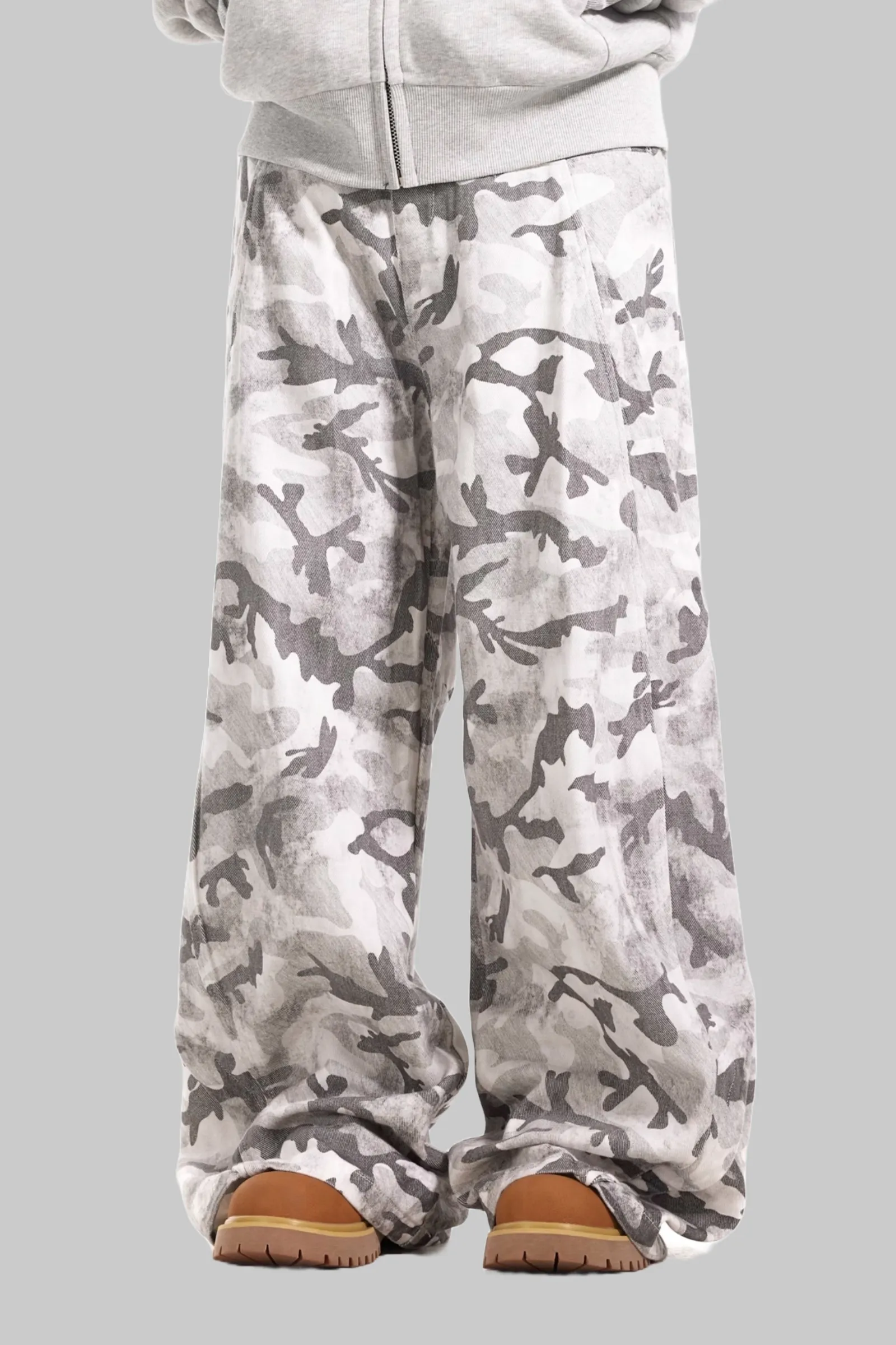Snow Camo Wide-Leg Pants