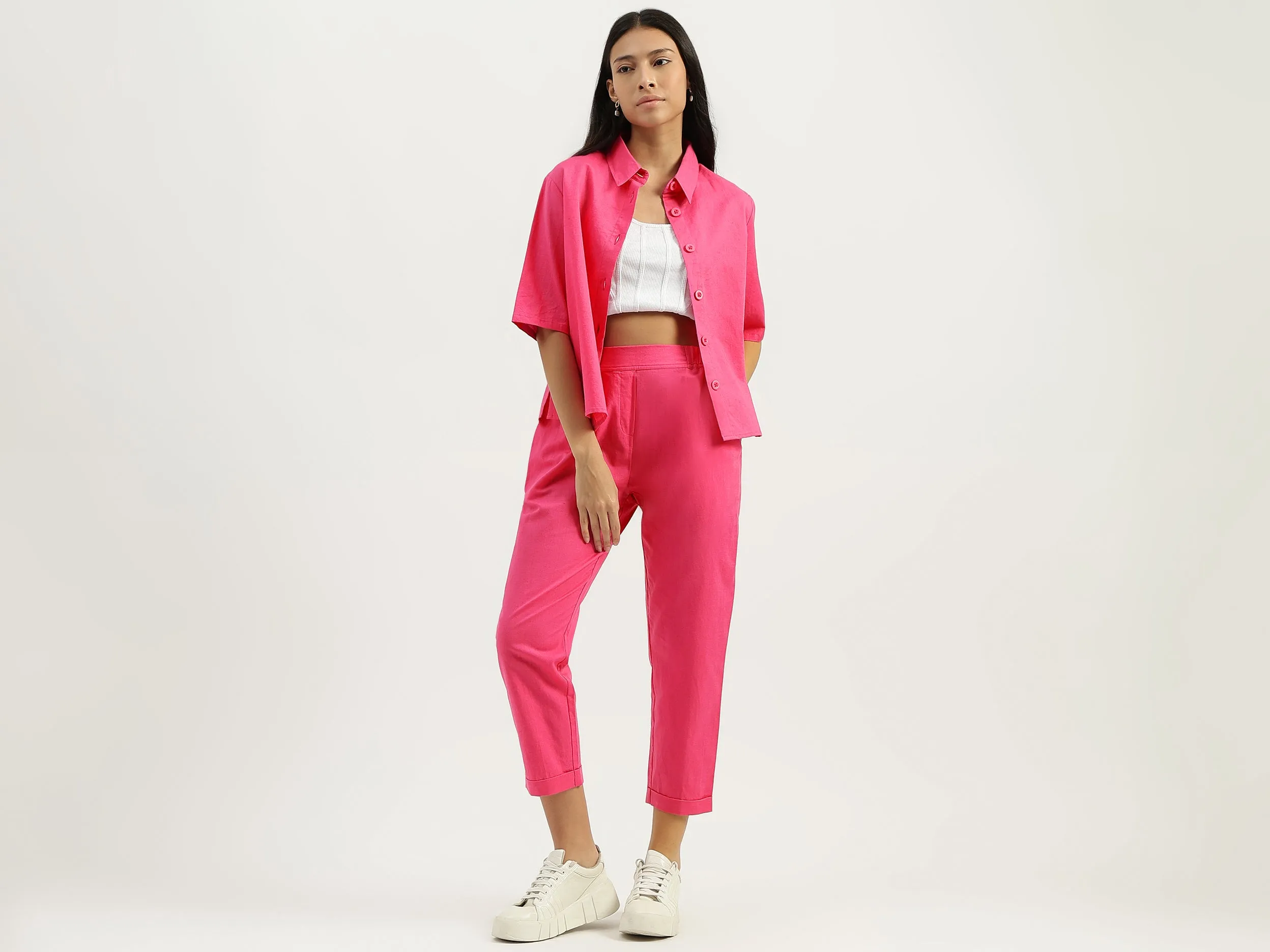 Solid Straight Fit Track Pants