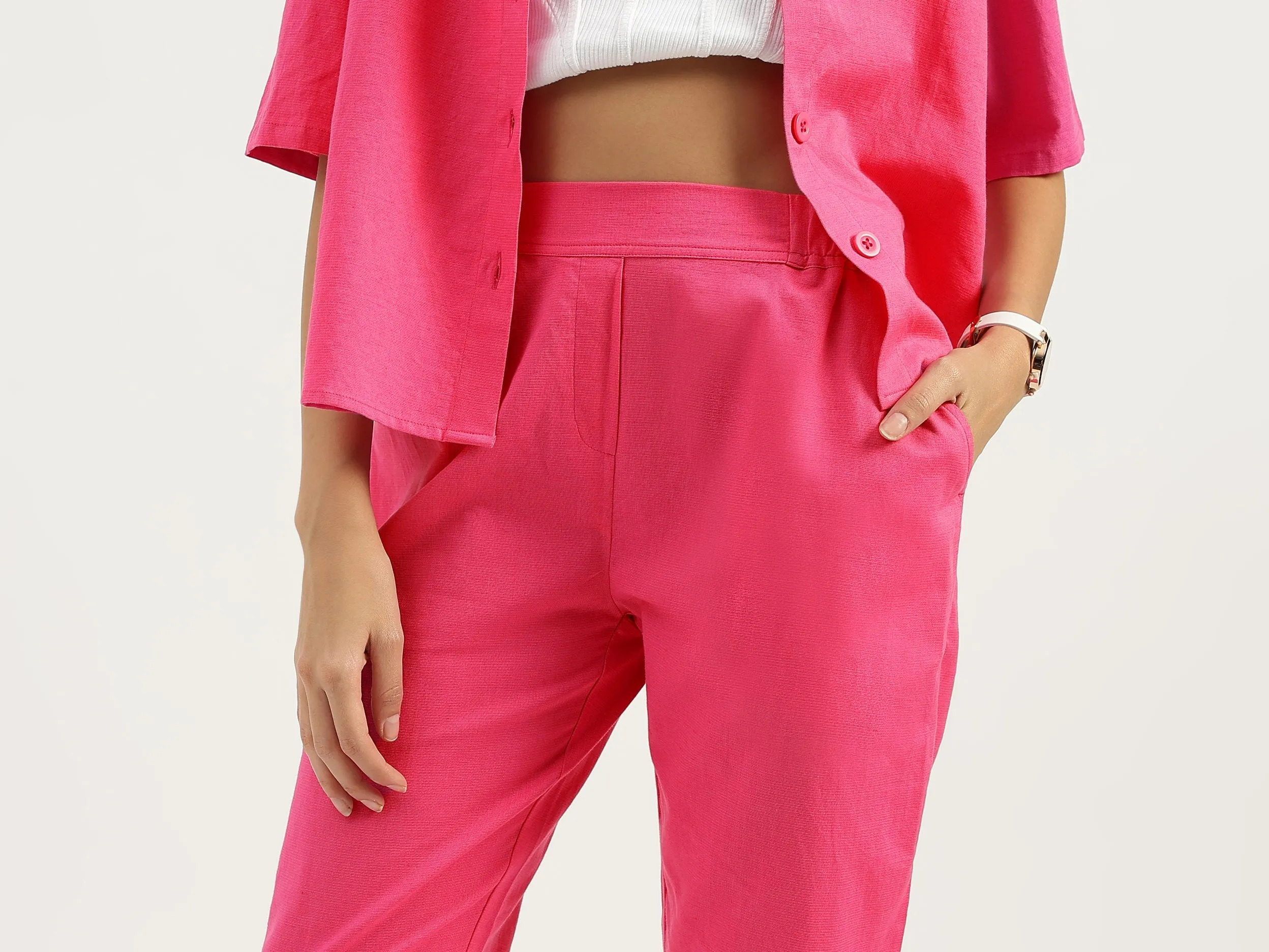 Solid Straight Fit Track Pants