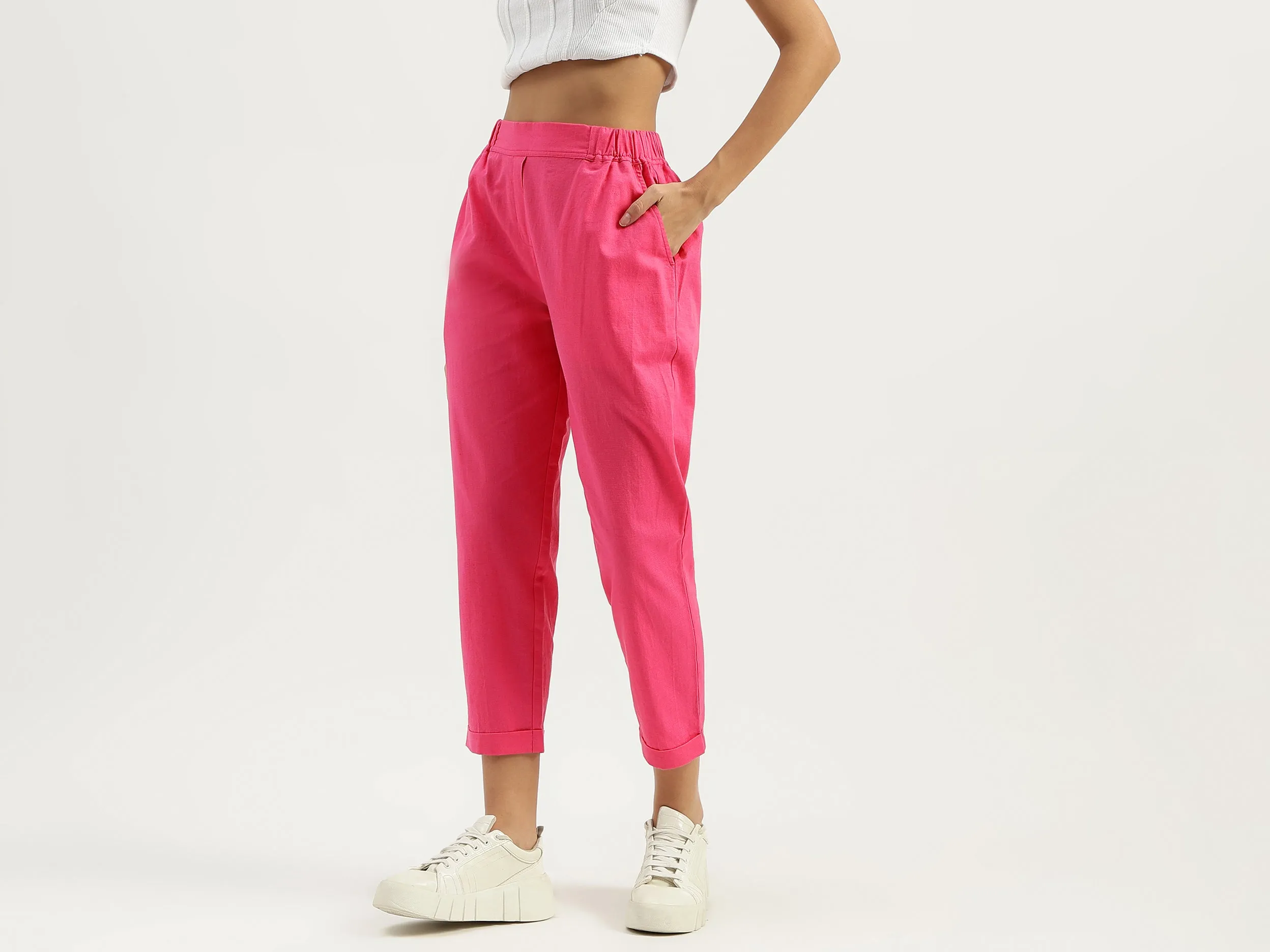 Solid Straight Fit Track Pants
