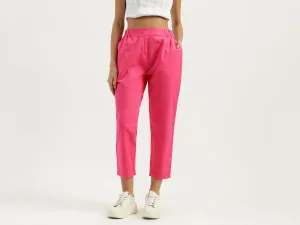 Solid Straight Fit Track Pants