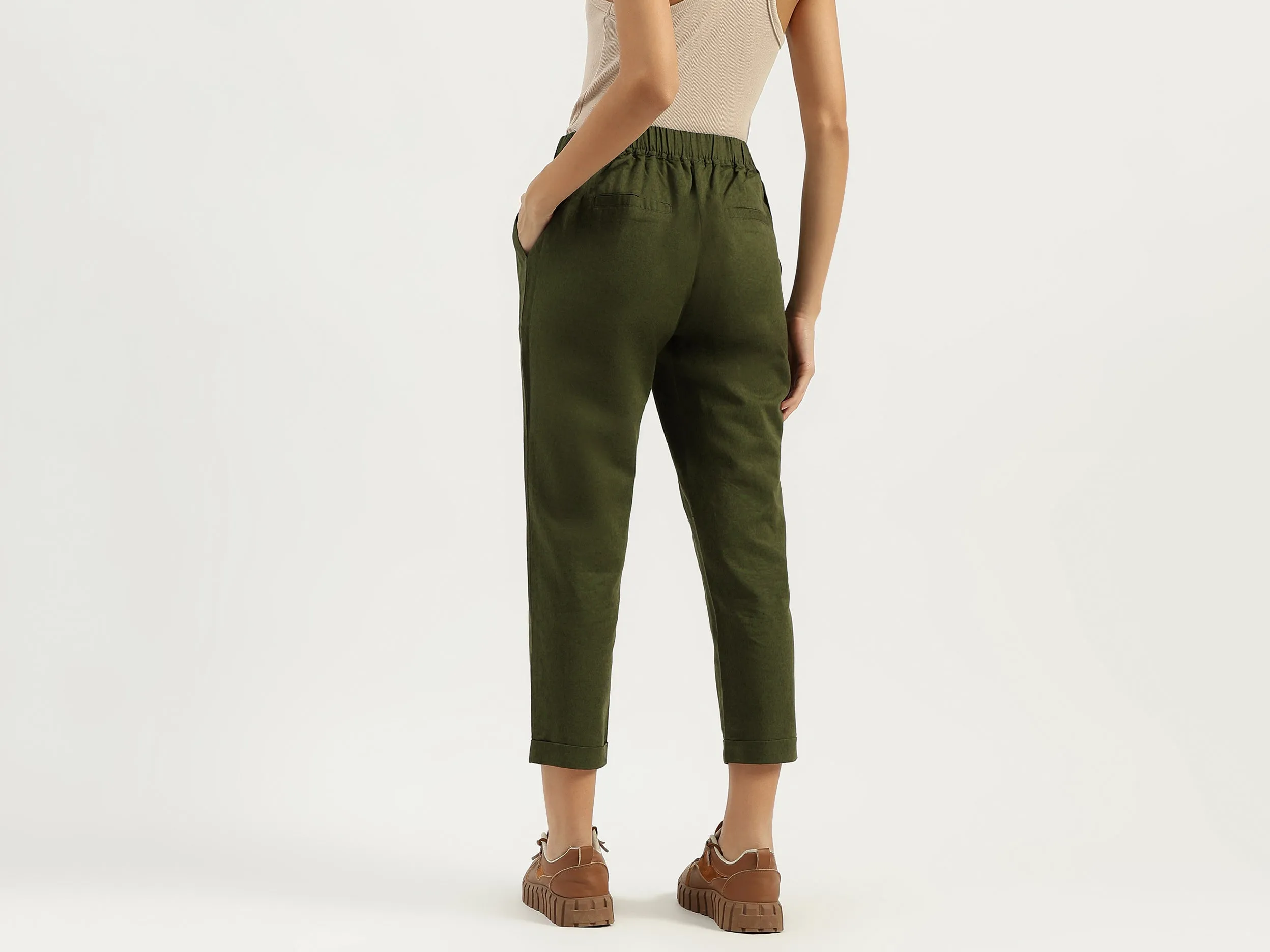 Solid Straight Fit Track Pants