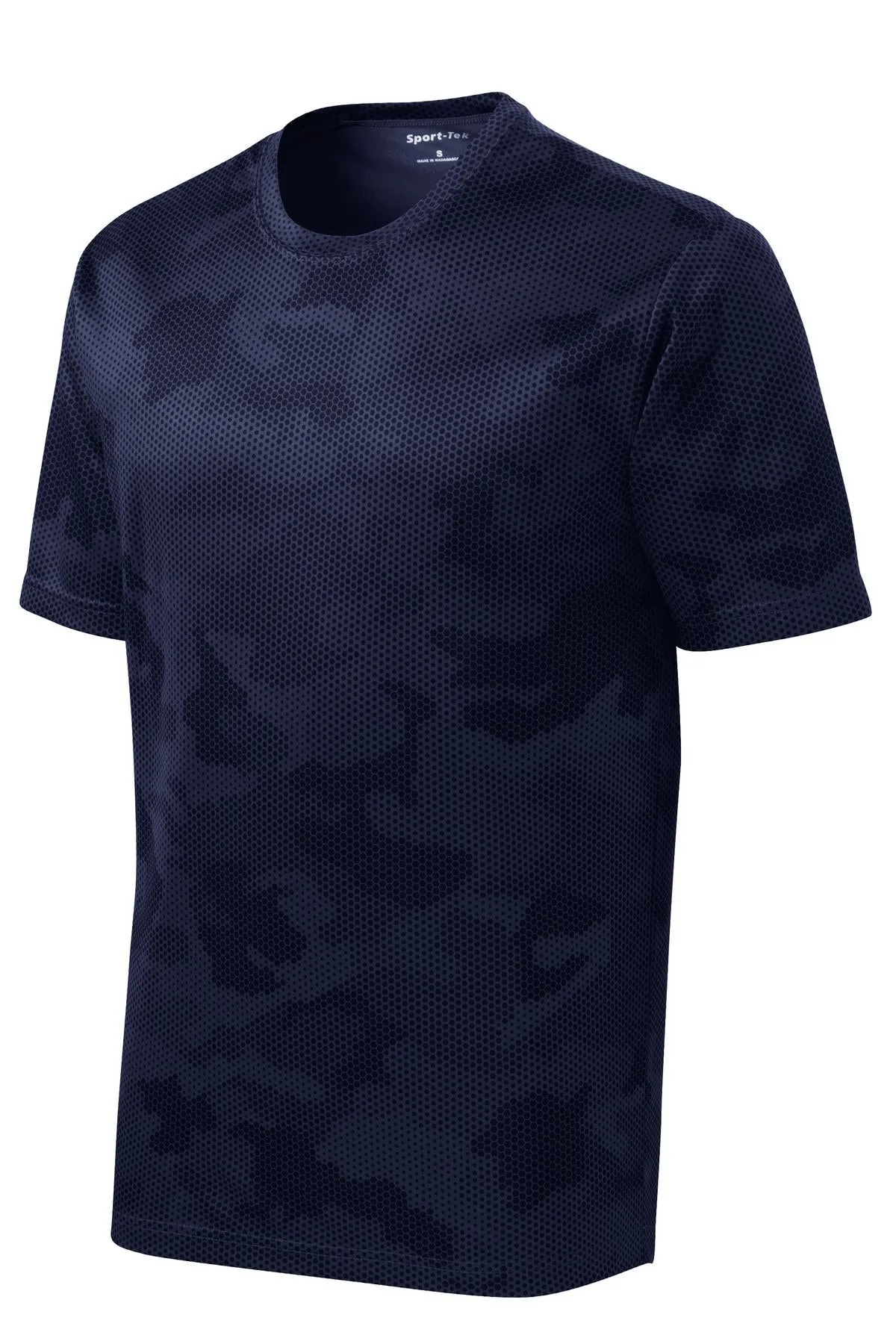 Sport-Tek CamoHex Tee. ST370 True Navy