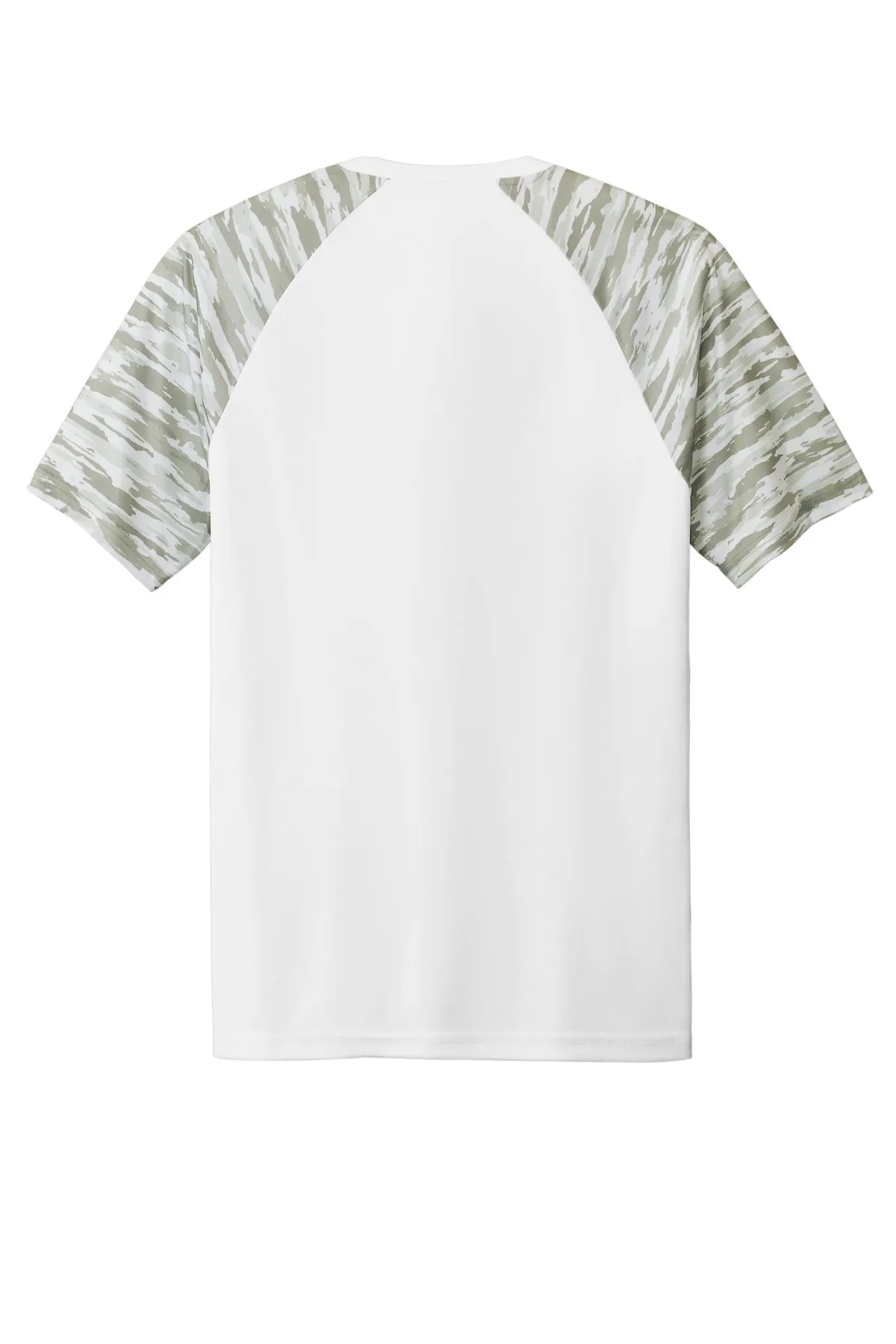 Sport-Tek Drift Camo Colorblock Tee ST376 White