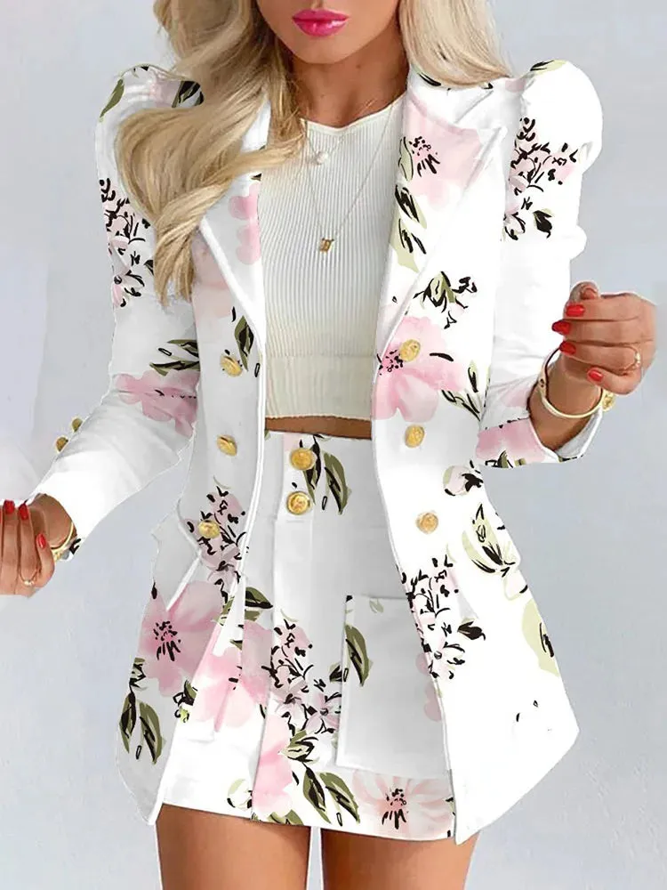 Spring Autumn New Printed Suit Set for Women