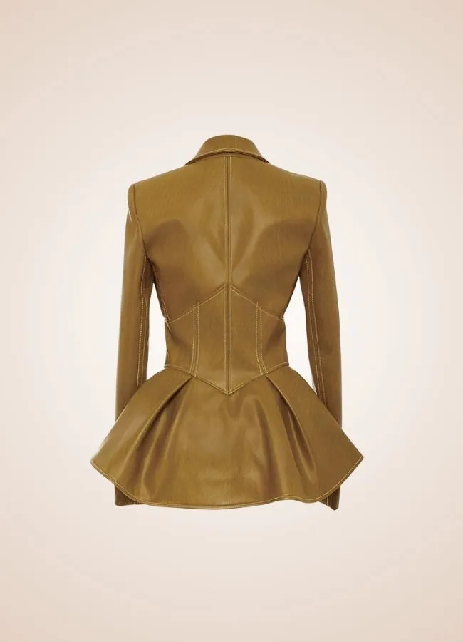 Steampunk Women's Leather Zipper Jacket