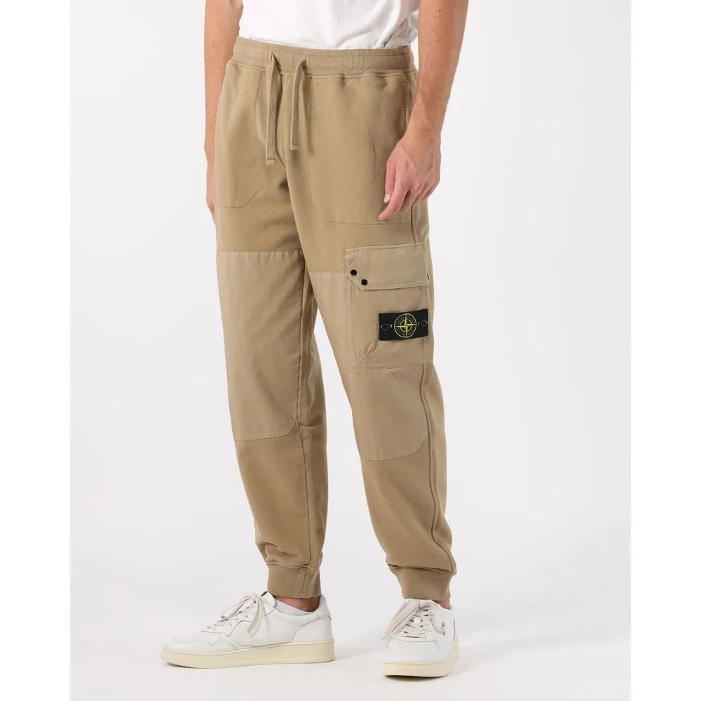 Stone Island Beige Cotton Men Cargo Trouser