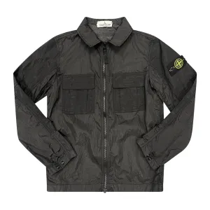 STONE ISLAND(Kids)  Nylon Overshirt Black
