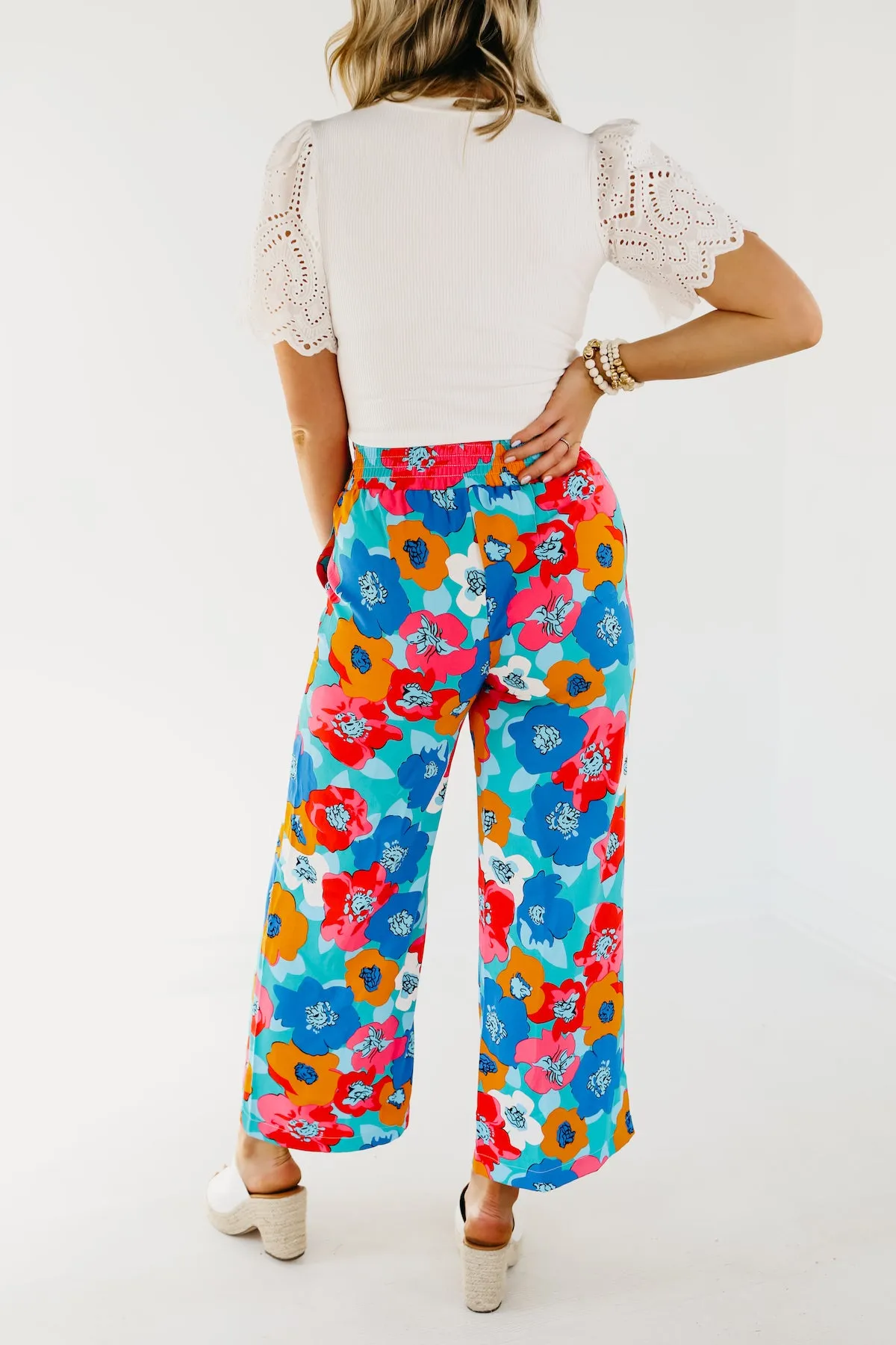 The Annie Abstract Floral Pants - FINAL SALE