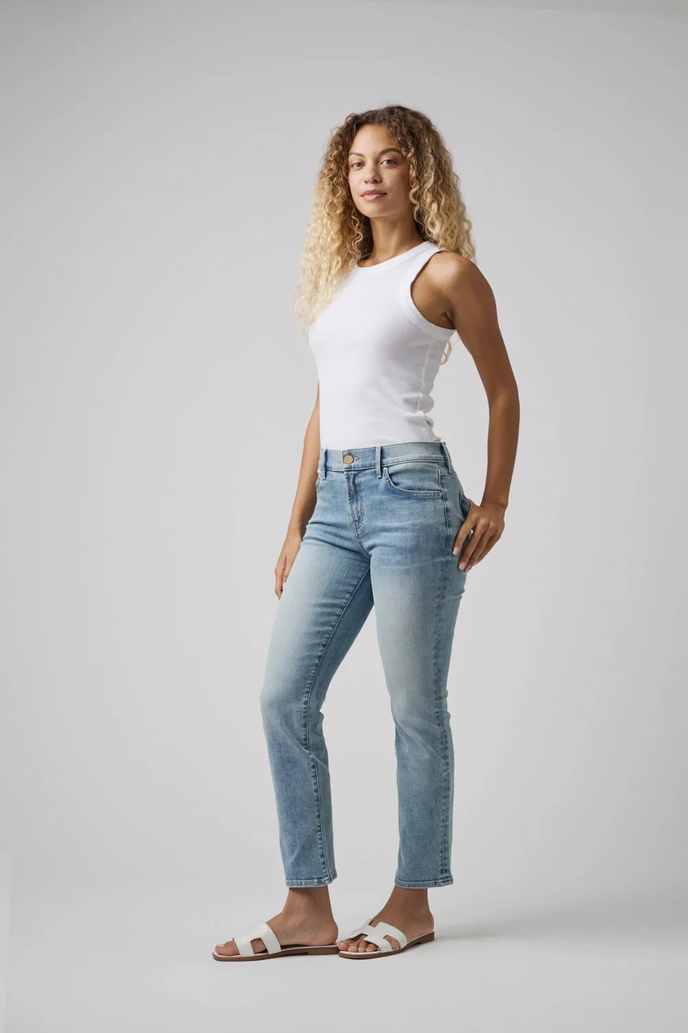 The Melrose Straight Denim  |  Pebble