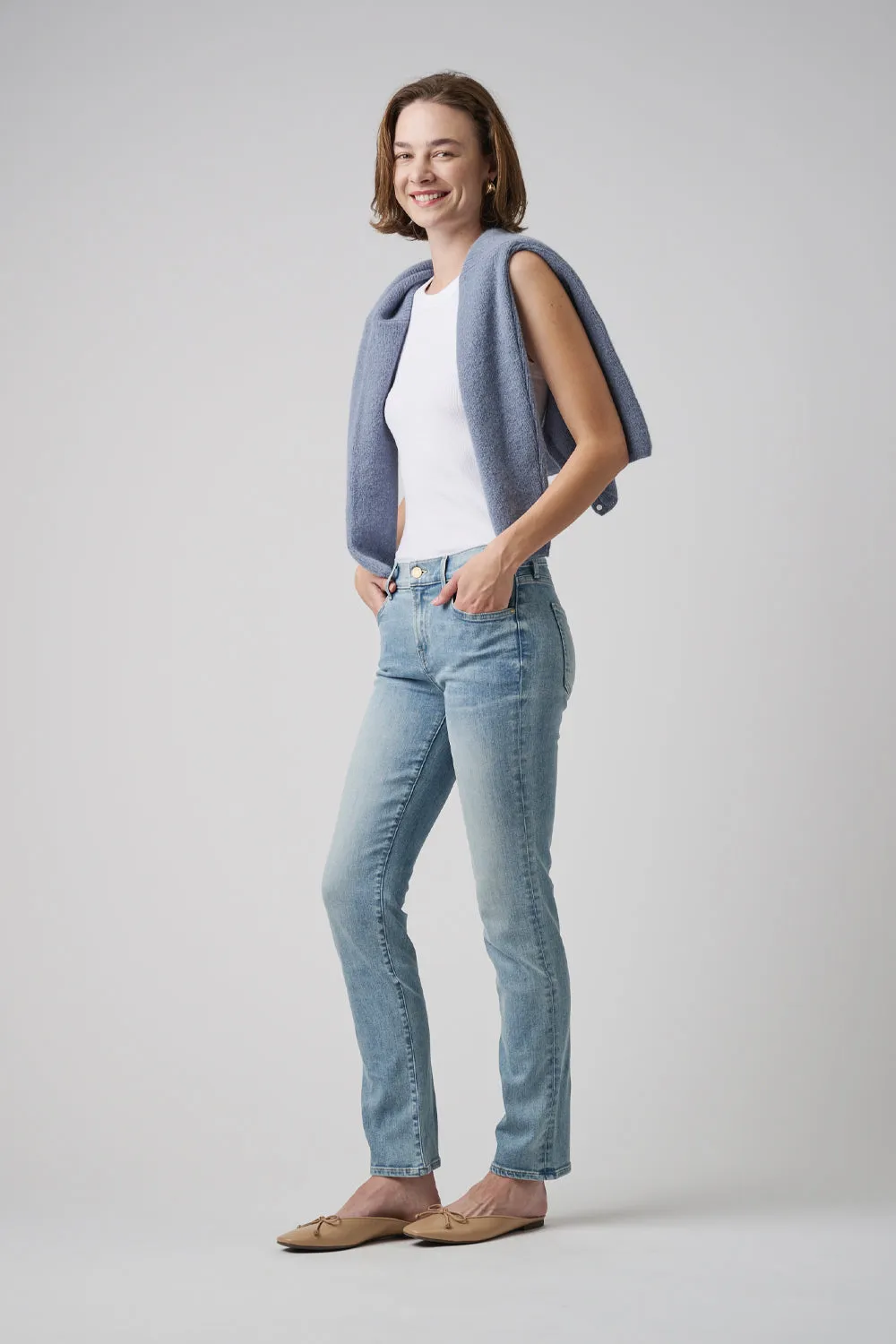 The Melrose Straight Denim  |  Pebble