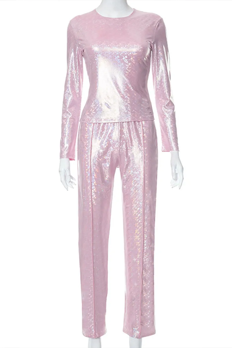 UG0301 Glitter Shirt and Pants Set