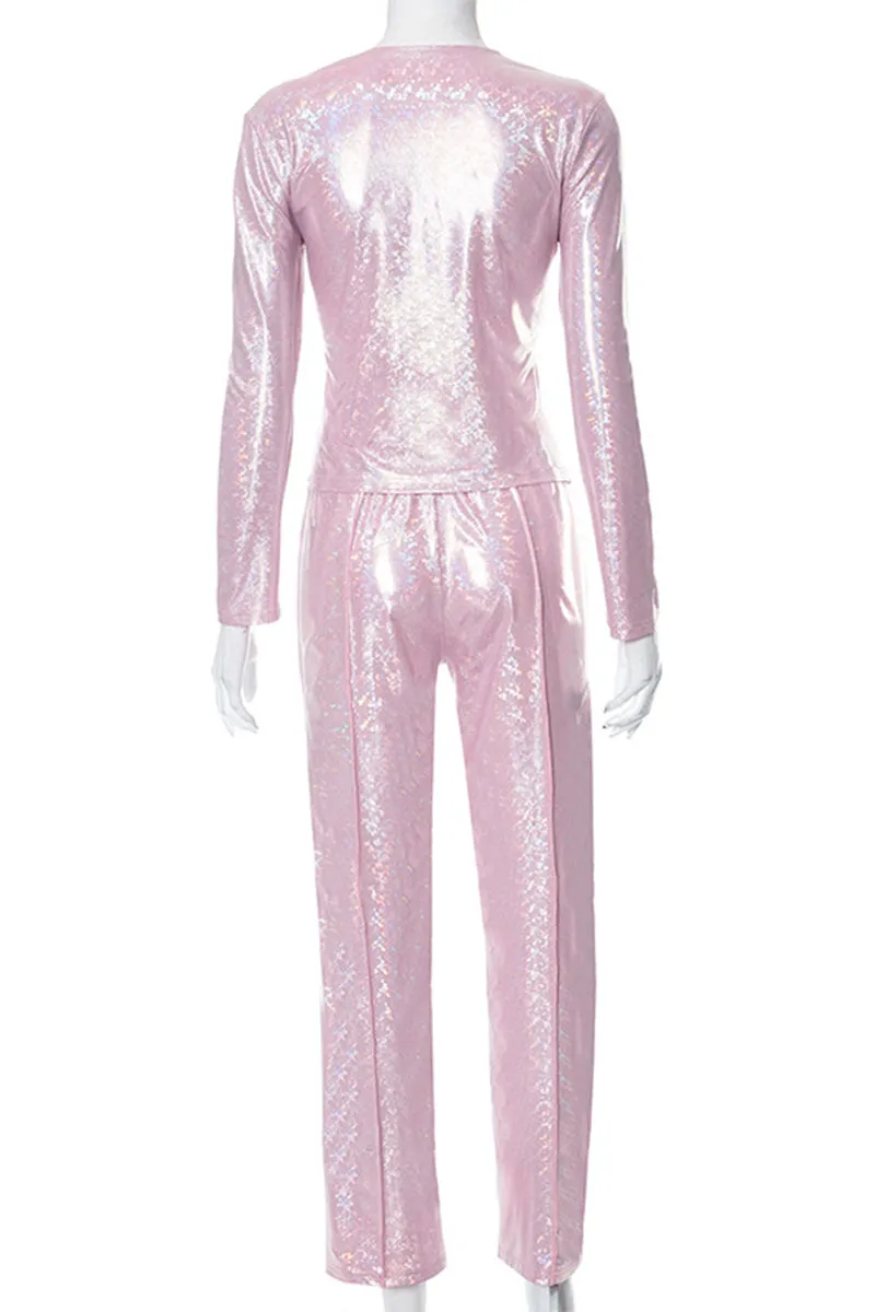 UG0301 Glitter Shirt and Pants Set