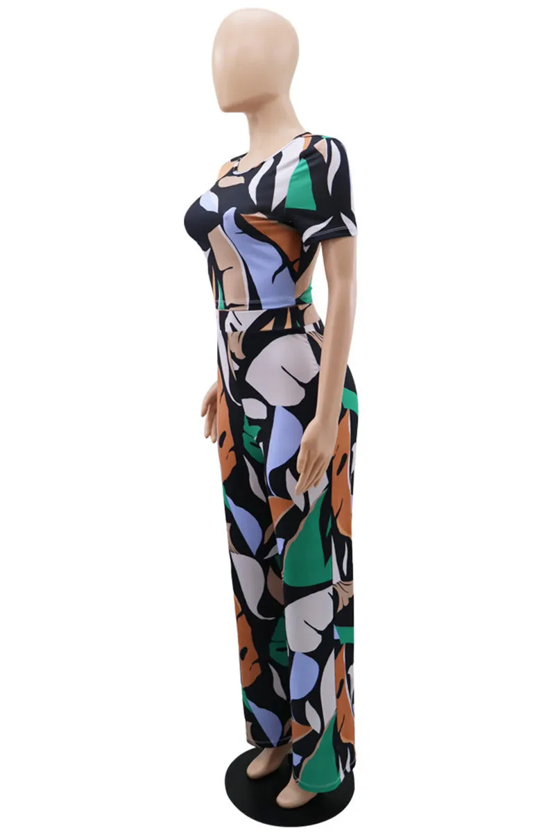 UG0465 Graphic Tee and Pants Set