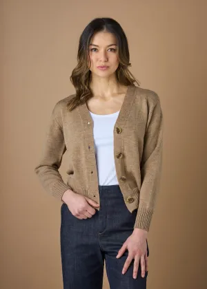UIMI Agnes Cardigan in Merino Wool - Cashew