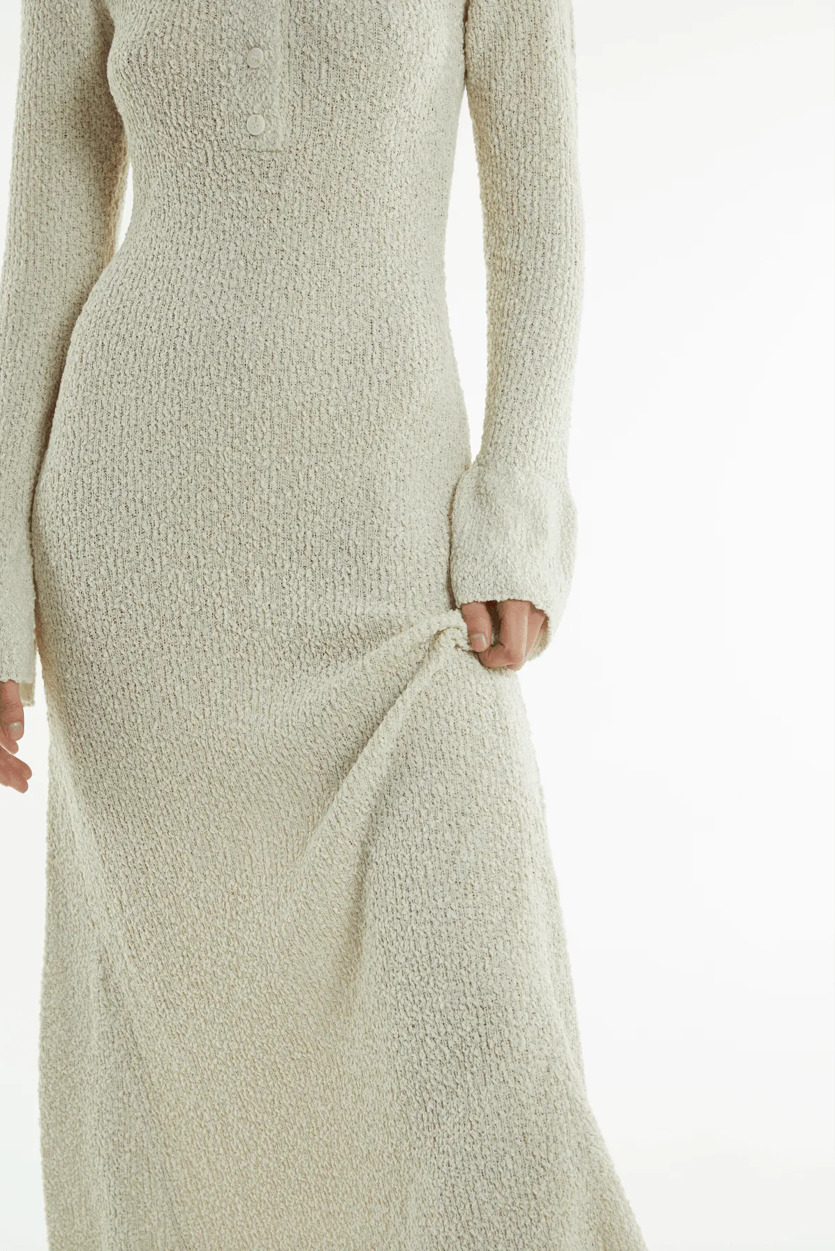 UNBOUND KNIT SHIRT DRESS | SHELL