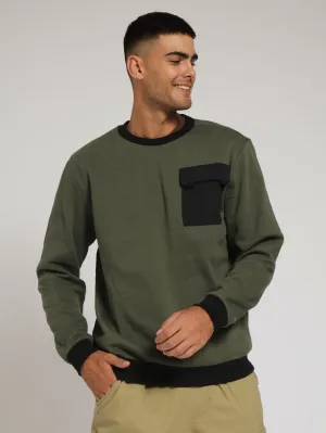 Utility Crew Sweat Top - Light Fatigue