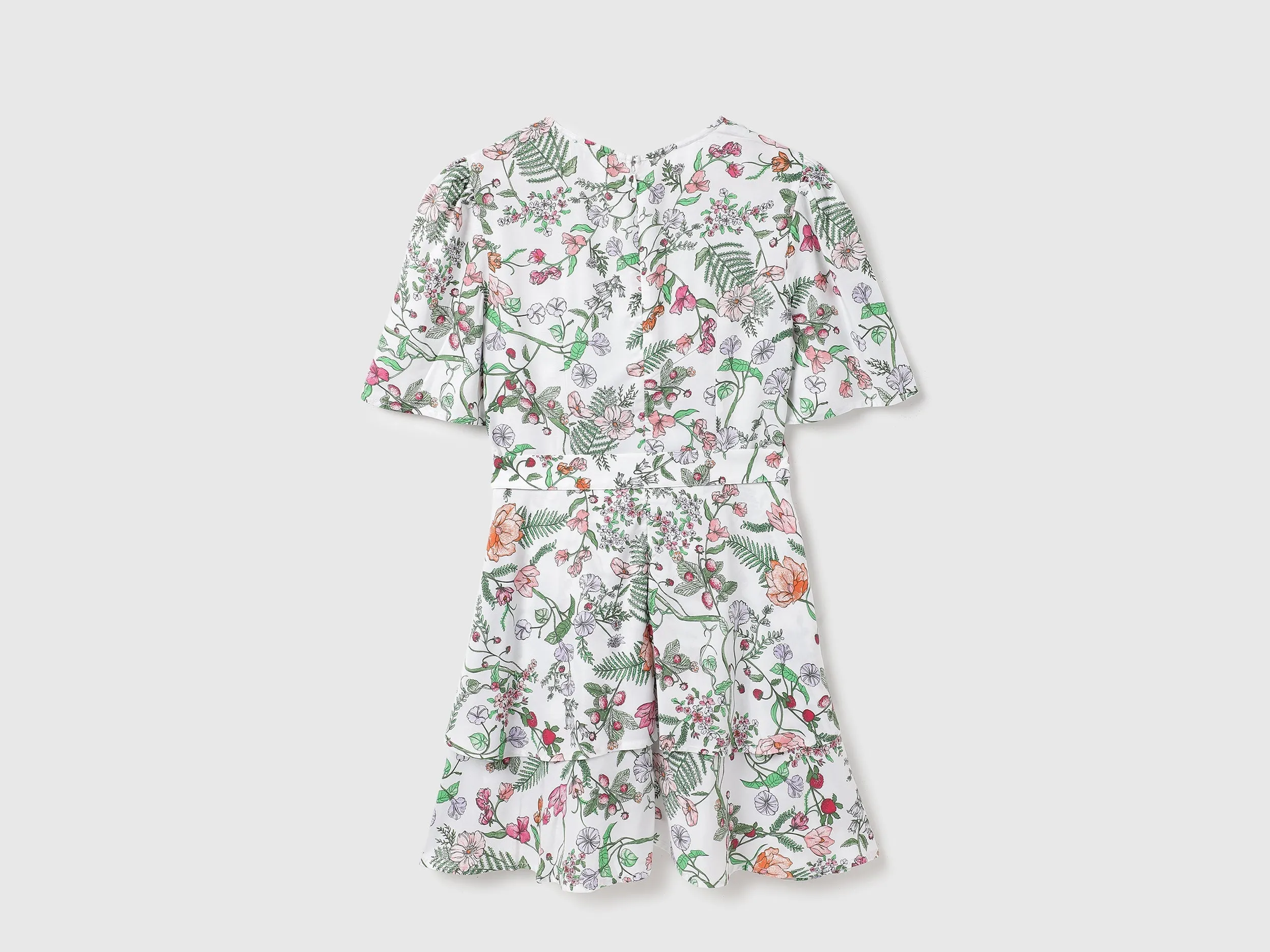 V-Neck Floral Print Dresses