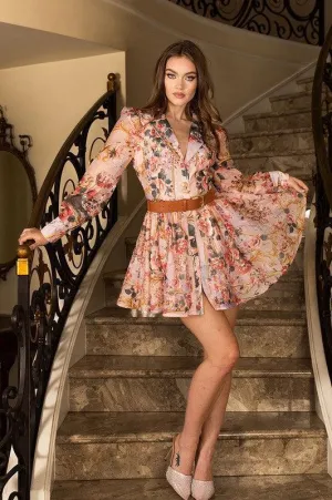 Vintage Inspired Floral Mini Dress