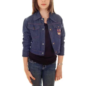 Vintage Kids Denim Jacket 1970s Unisex Canada/USA Patch Small